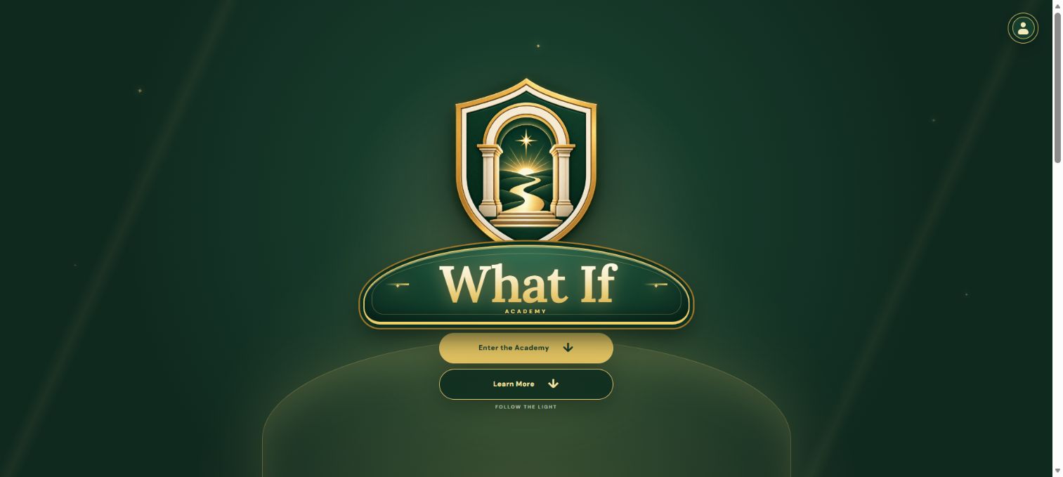 WhatIf Academy public homepage